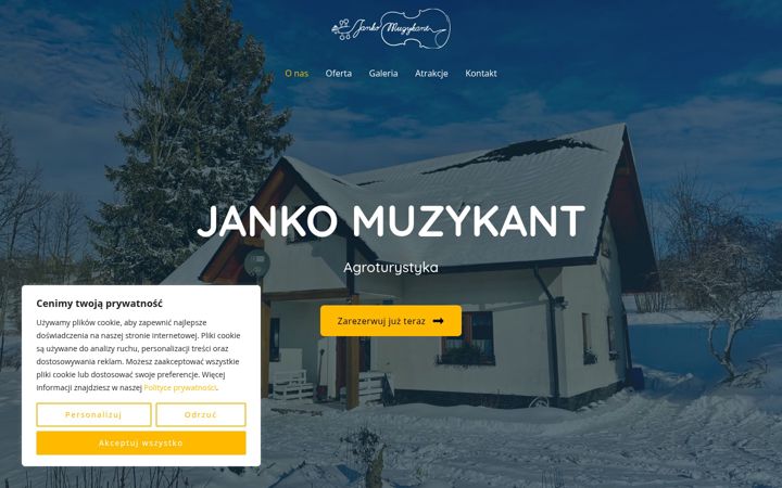 Kuvakaappaus sivustosta agrojankomuzykant.pl
