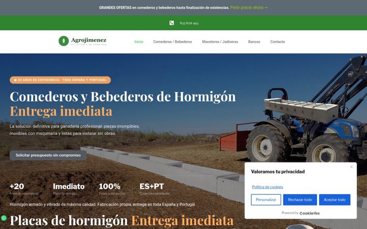 Screenshot of agrojimenez.com