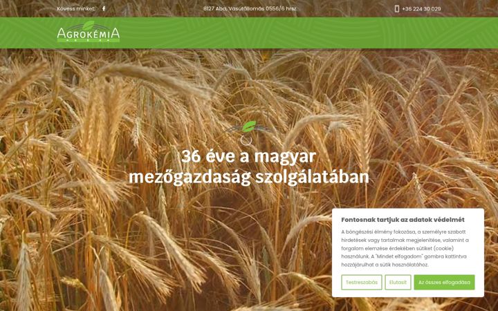 Skærmbillede af agrokemia.com