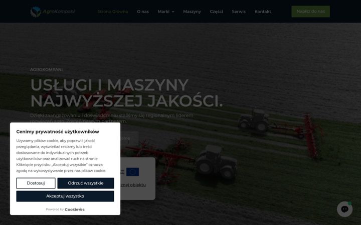 Kuvakaappaus sivustosta agrokompani.pl