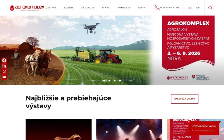 Screenshot von agrokomplex.sk