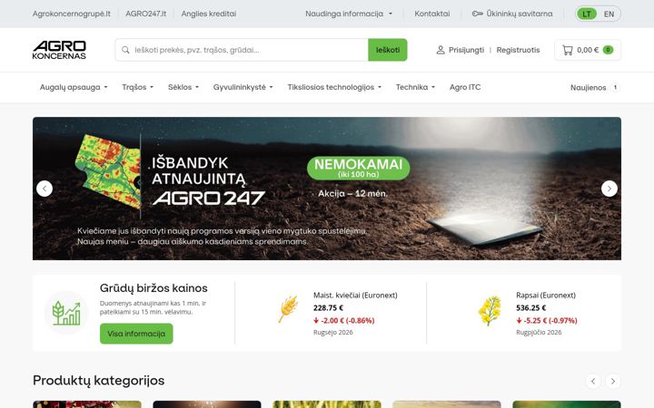 Screenshot of agrokoncernas.lt