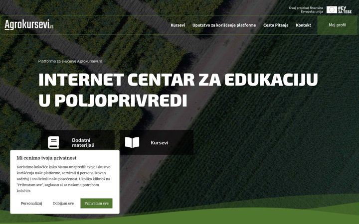Ekrano kopija agrokursevi.rs