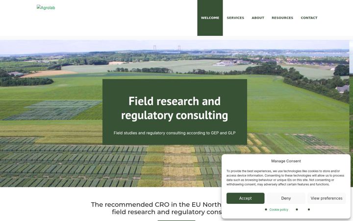 Screenshot of agrolab.dk