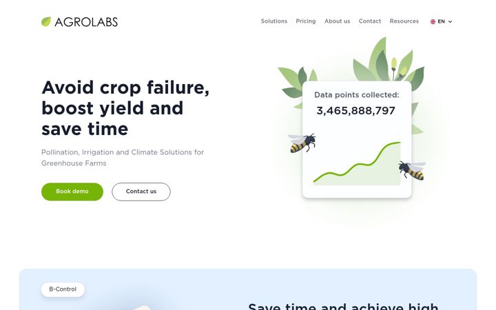 Skærmbillede af agrolabs.io