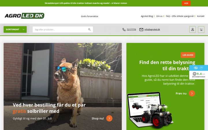 Screenshot of agroled.dk