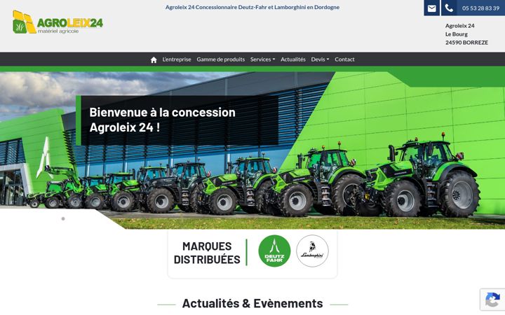 Captură de ecran a agroleix24.fr
