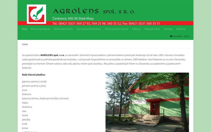 Screenshot van agrolens.sk