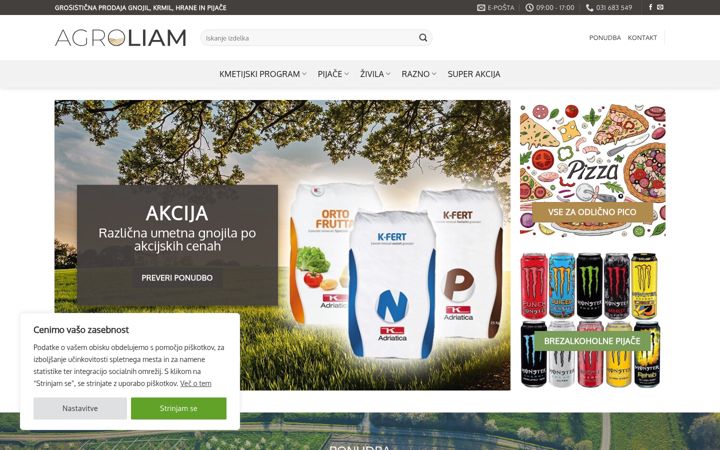 Screenshot van agroliam.si
