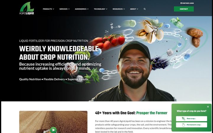 Skærmbillede af agroliquid.com