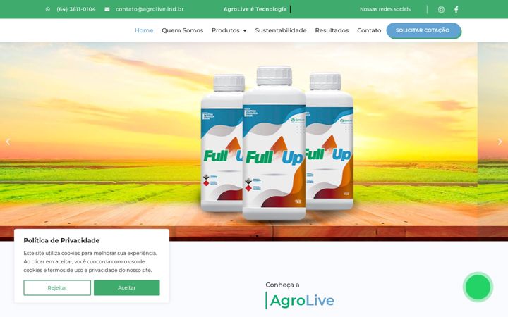 Screenshot of agrolive.ind.br