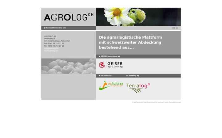 Screenshot of agrolog.ch
