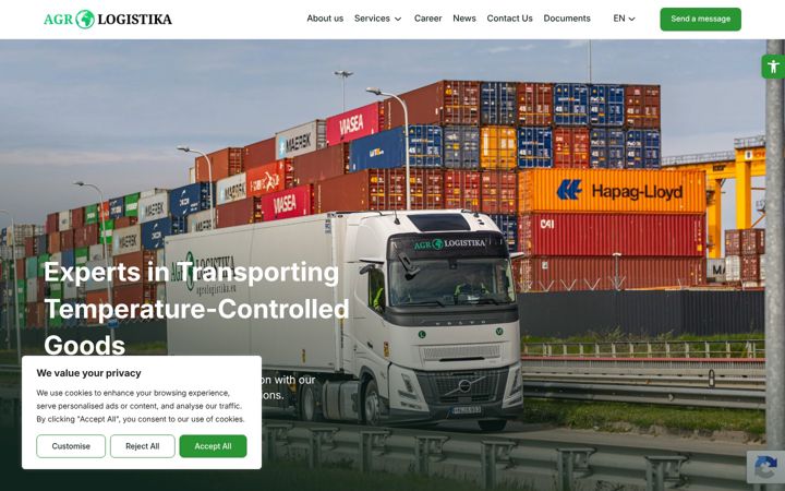 Screenshot of agrologistika.eu