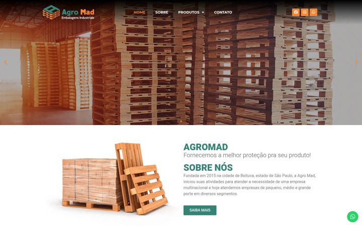 Captură de ecran a agromad.com.br