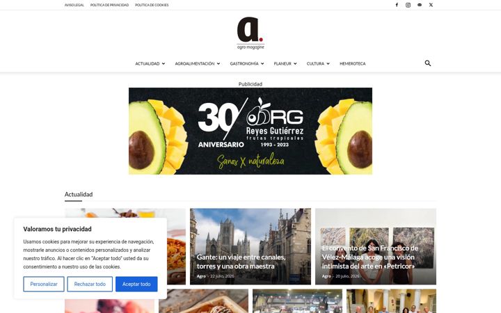Screenshot of agromagazine.es
