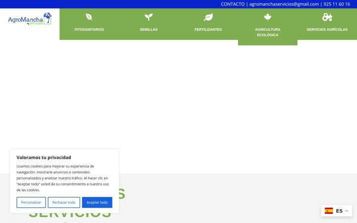 Screenshot of agromanchaservicios.es
