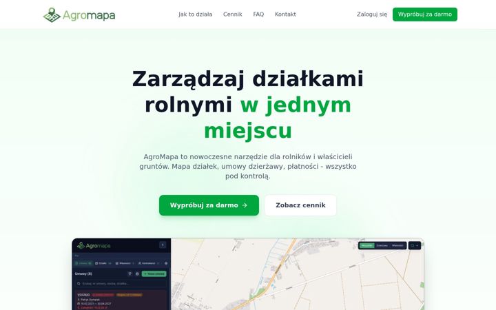 Screenshot of agromapa.pl