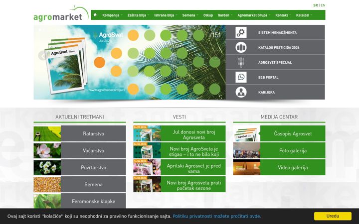 Screenshot of agromarketsrbija.rs