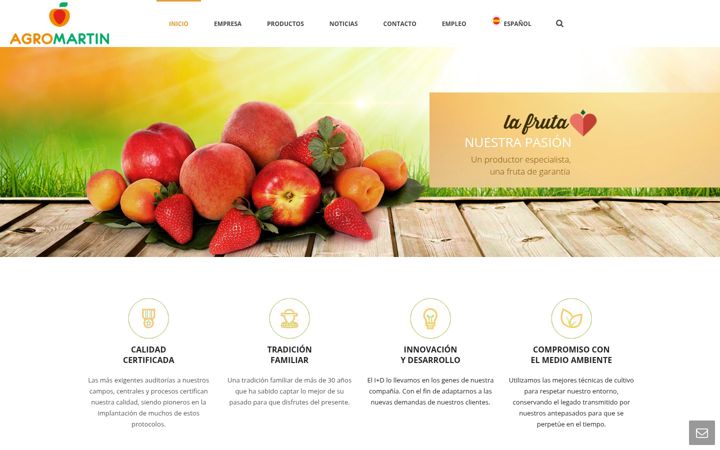 Screenshot stránky agromartin.com