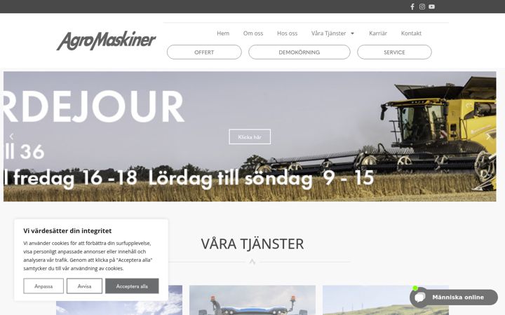 Screenshot of agromaskiner.se