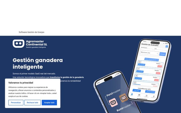 Screenshot of agromastercontinental.com