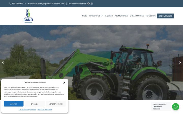 Screenshot of agromecanicacano.com