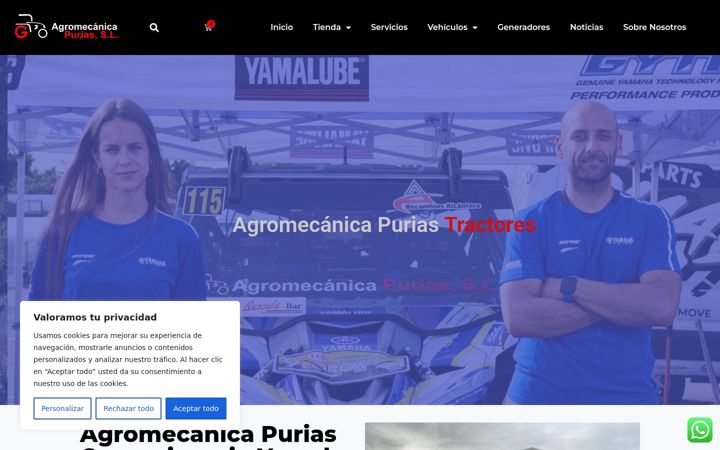Screenshot of agromecanicapurias.com