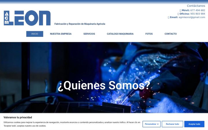 Screenshot stránky agromecanicosleon.com