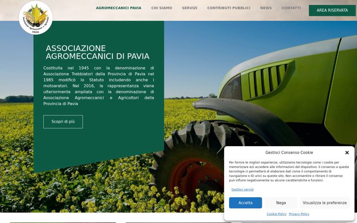 Captură de ecran a agromeccanicipavia.it