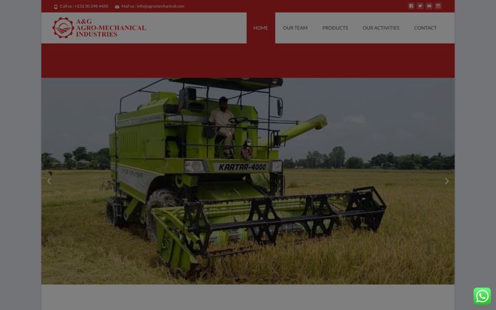 Screenshot stránky agromechanical.com