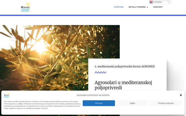 Screenshot stránky agromediterraneanforum.com