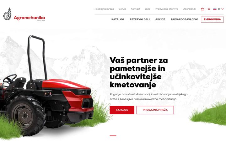 Screenshot of agromehanika.si