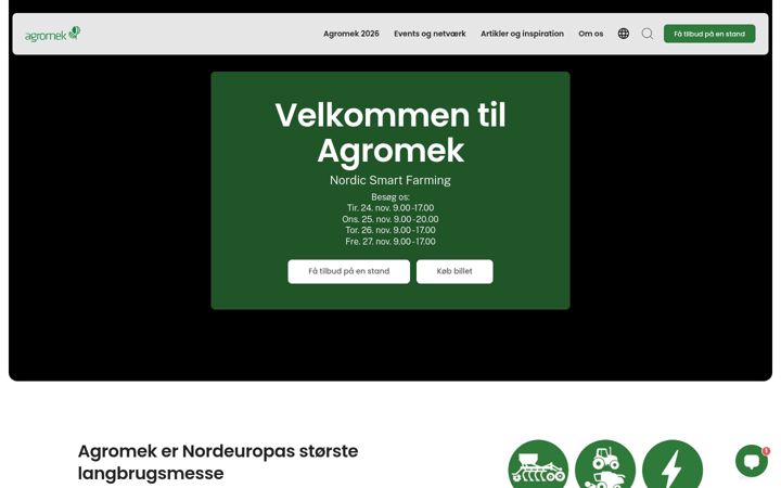Screenshot of agromek.dk