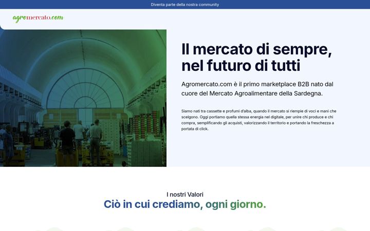 Screenshot stránky agromercato.com