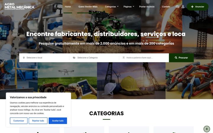 Kuvakaappaus sivustosta agrometalmecanica.com.br