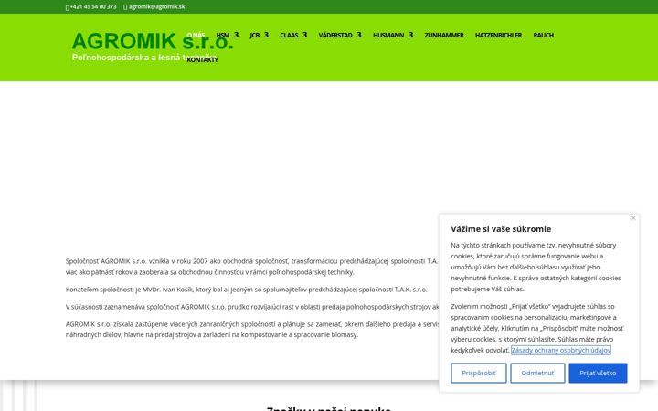 Skærmbillede af agromik.sk