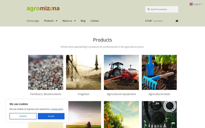 Screenshot of agromizona.com