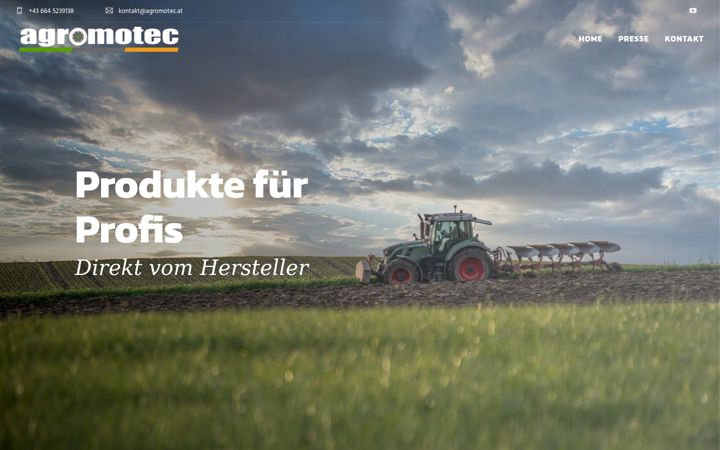 Skjermbilde av agromotec.at