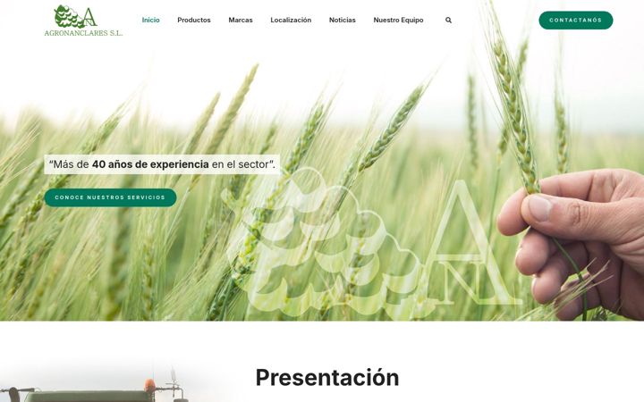 Screenshot stránky agronanclaressl.com