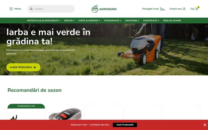Ekrano kopija agronomo.ro