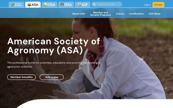 Screenshot of agronomy.org