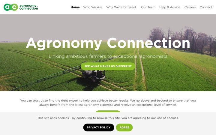 Ekraanipilt saidist agronomyconnection.farm