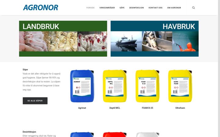 Zrzut ekranu agronor.no