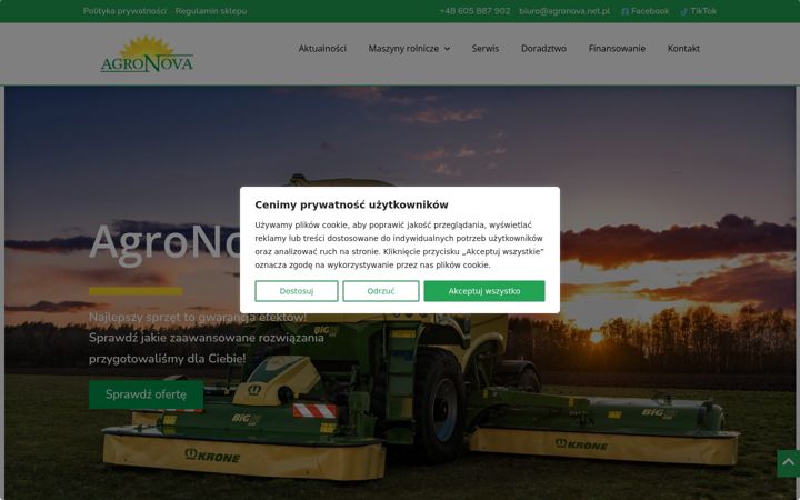 Zrzut ekranu agronova.net.pl