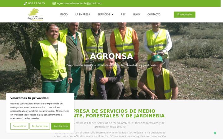 Screenshot of agronsa.com