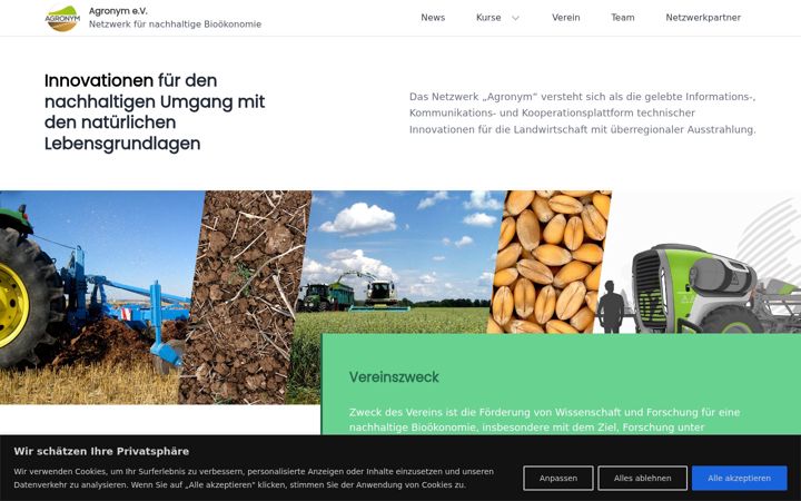 Zrzut ekranu agronym.de