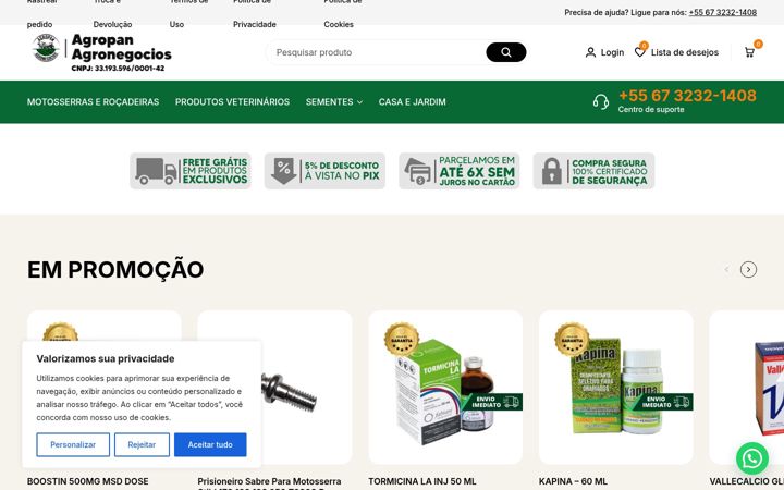 Screenshot von agropanagronegocio.com.br