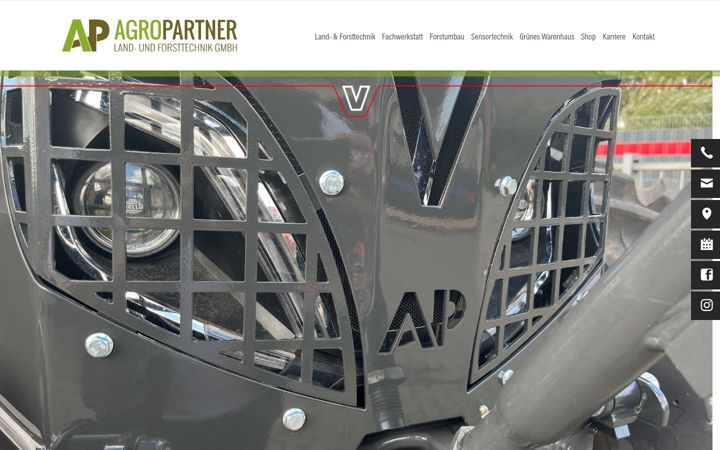 Screenshot von agropartner-mv.de