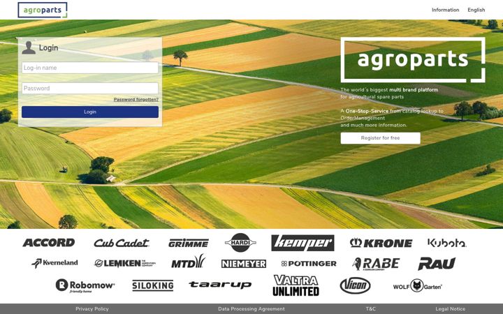 Screenshot of agroparts.com