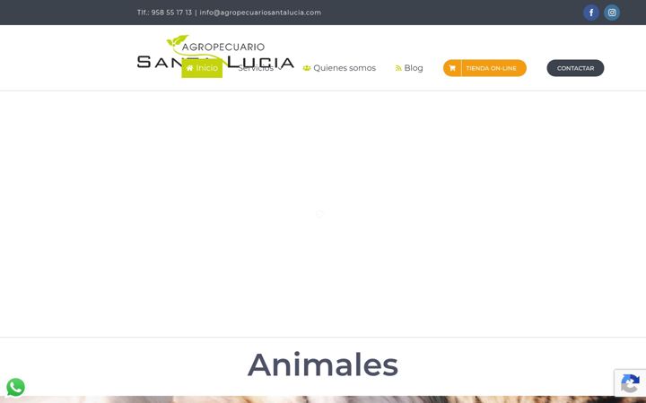 Posnetek zaslona agropecuariosantalucia.com